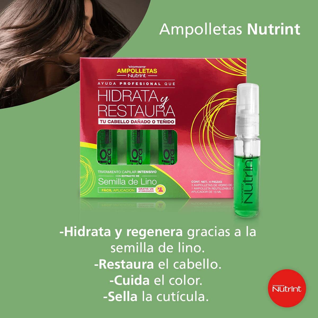 Tratamiento capilar ampolla semilla de lino Xiomara