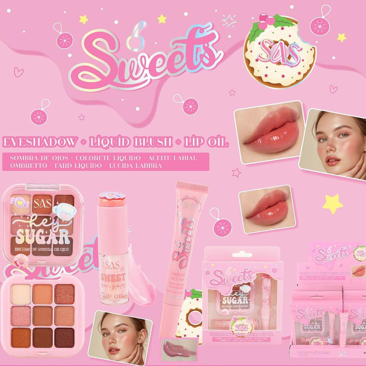 Set Sweets Lip Oil + Blush + Eyeshadow SAS